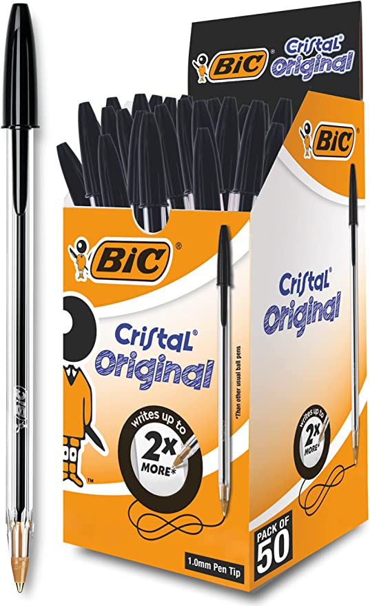 BIC CRISTAL ORIGINAL BALL PEN MEDIUM BLK